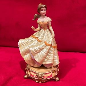 Disney Belle Princess Ceramic Porcelain Figurine Jeweled Base Decor Vintage‎